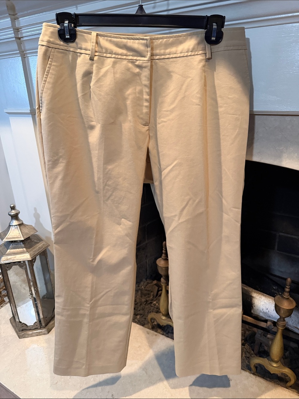 Talbots Beige Straight-Leg Trousers with comfort waist and stretch size 16Wp